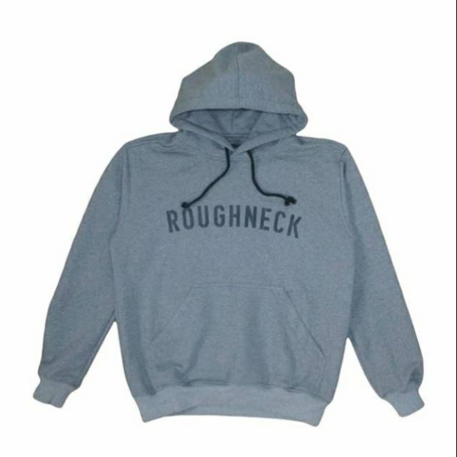 HOODIE ROUGHNECK DENGAN ABU TUA MAT FLECEE