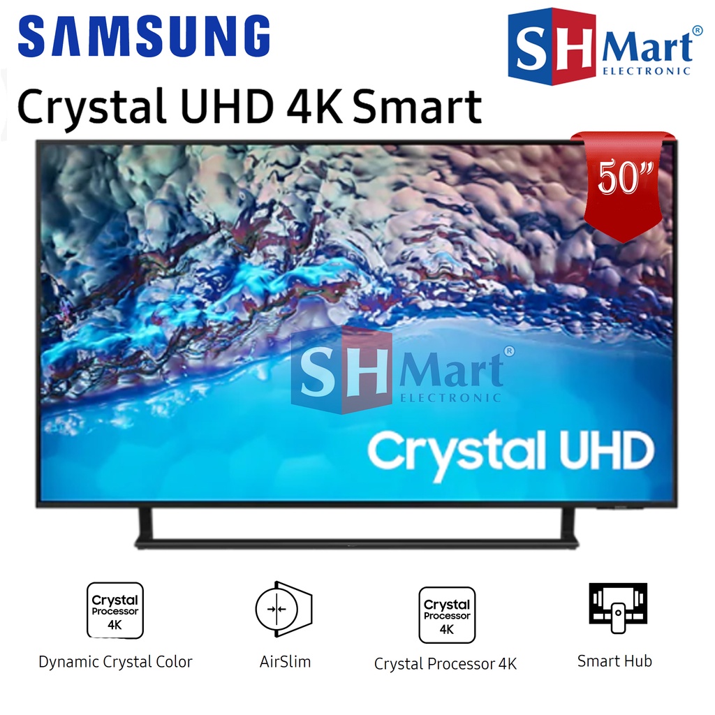 TV SAMSUNG CRYSTAL UHD 4K SMART TV 50 INCH UA50BU8500KXXD 50BU8500 FREE SOUNDBAR 2022 GARANSI RESMI (KHUSUS MEDAN)