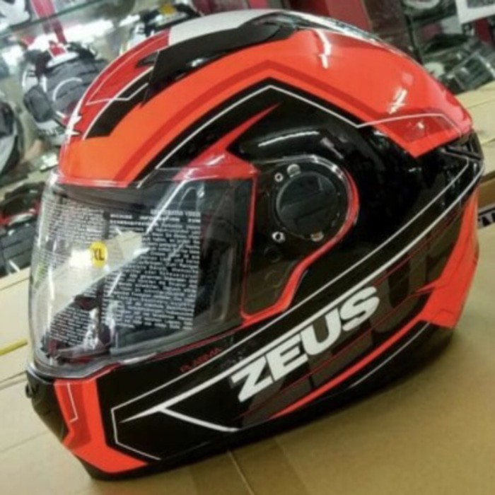 zeus 811 neon orange black hitam helm fullface M L XL AL5 zs811 z811