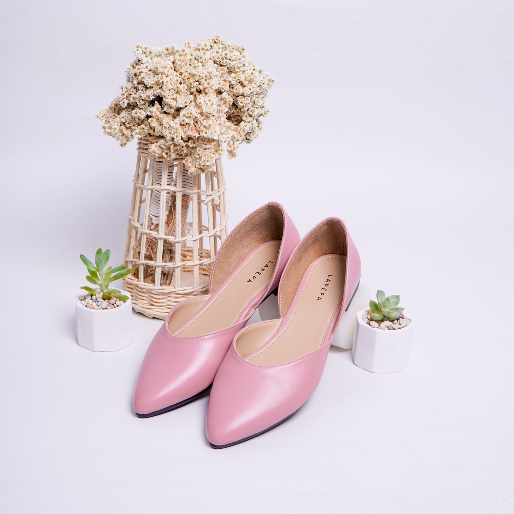 Lapepa AILEEN Sepatu flat wanita casual sepatu kerja ballerina  cewek flatshoes lancip kekinian-6