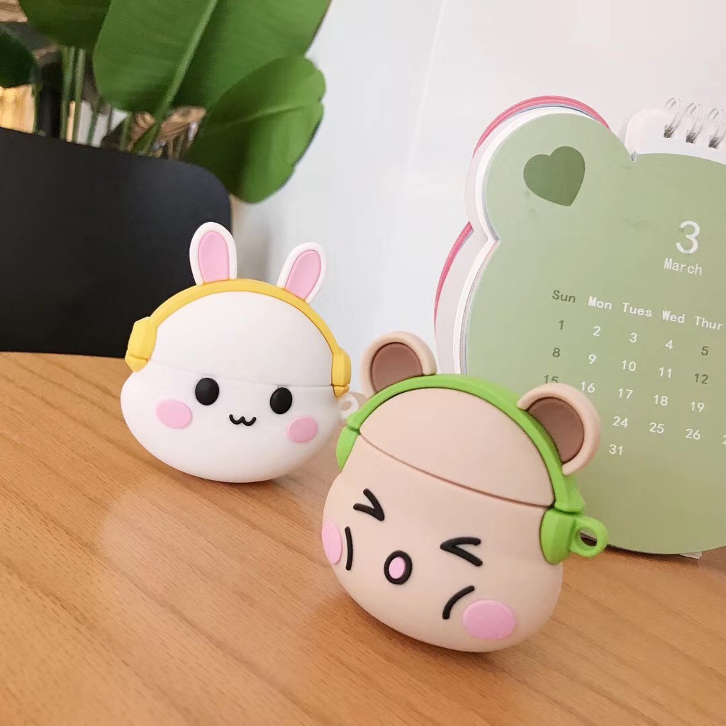 Soft Case Motif Kartun Beruang Dan Kelinci Untuk Airpods 1 2 3 Shopee Indonesia