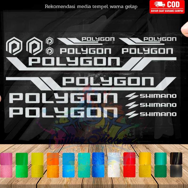 Best Product ||61i Cutting Stiker Polygon Variasi Sepeda Sticker Frame Aksesoris Body Style Lipat Ke