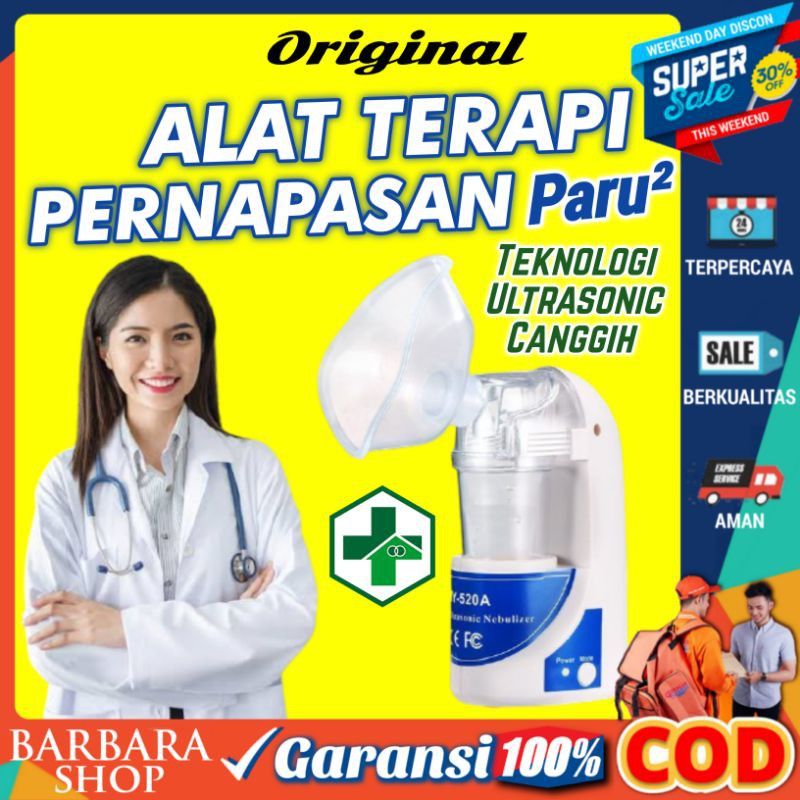 Inhalasi Nebulizer Portable Ultrasonic Alat Bantu Uap Pernafasan Alat Terapi Asma Sesak Omicron MESH