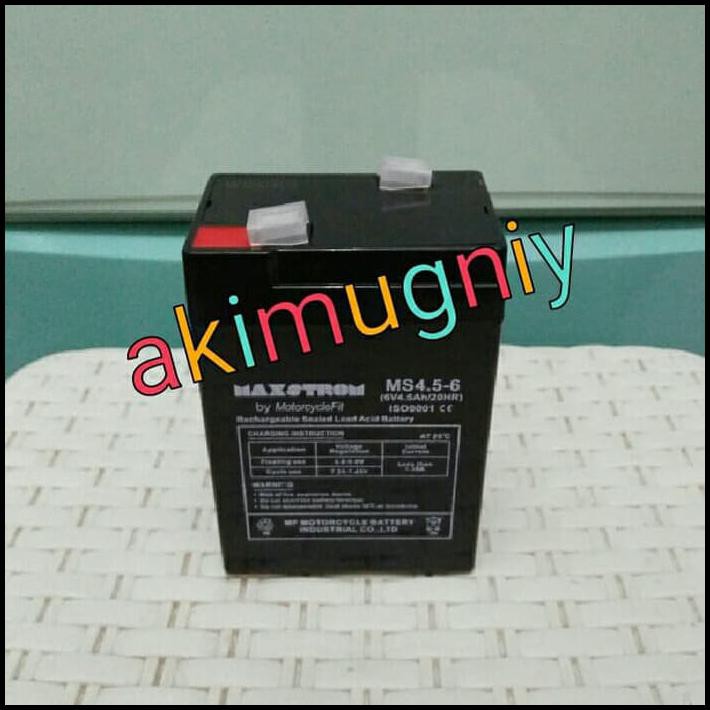 Aki Accu Baterai Kering Vrla Mf 6V 4.5Ah / 4.5Ah 6V Mainan Terlaris