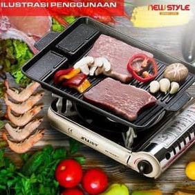 Yakiniku Grill Pan Barberque Grill Pan Alat Pemanggang Bbq / Panggang