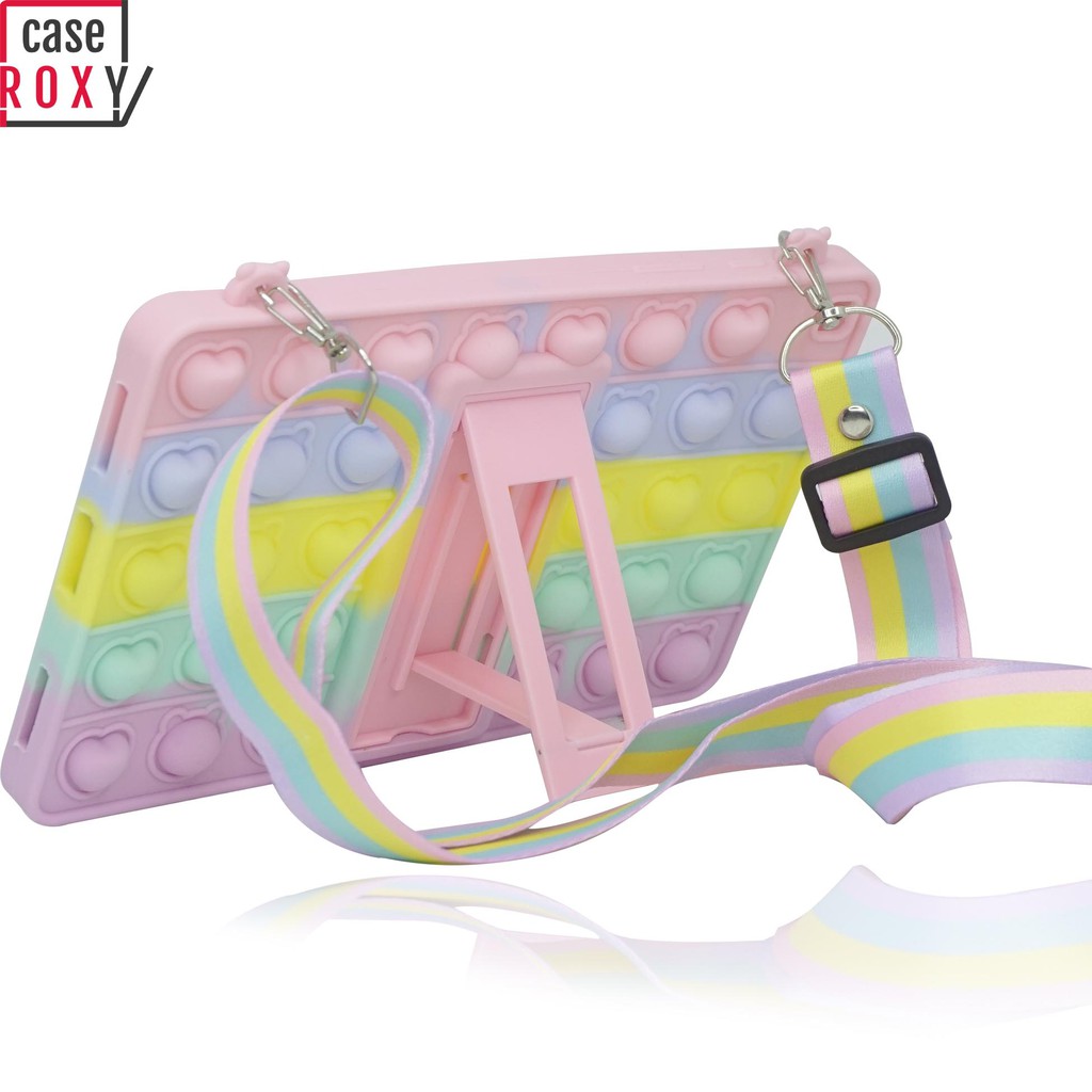 Pop It Case Tab A8 2019 T295 T290 – Lucu, Anti Stres, Ada Tali Strap