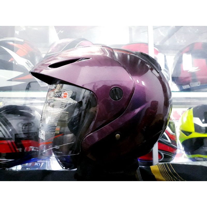 INK HELM CX22 SOLID DEEP PURPLE | UNGU | INK HELM ORIGINAL SINGLE VISOR