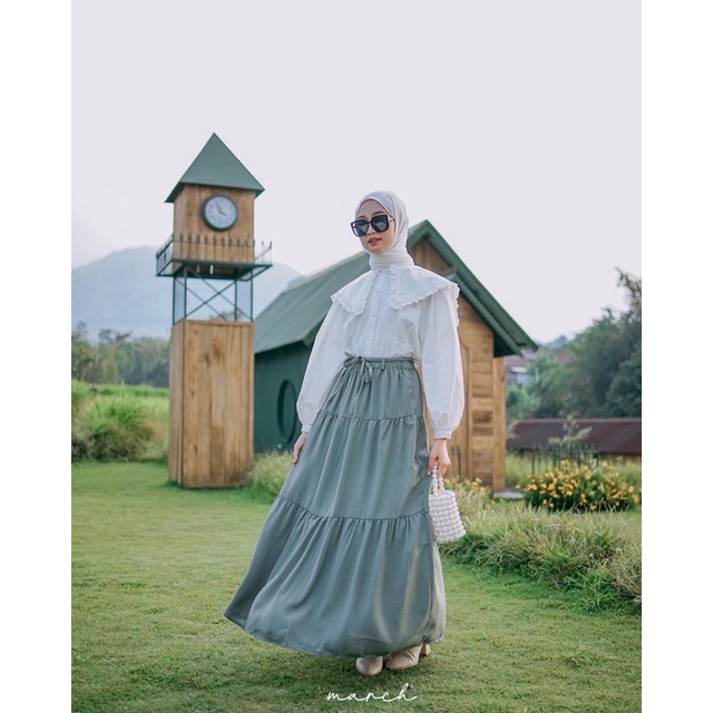 Seika skirt By March | Ruffle skirt | Rok panjang 98cm