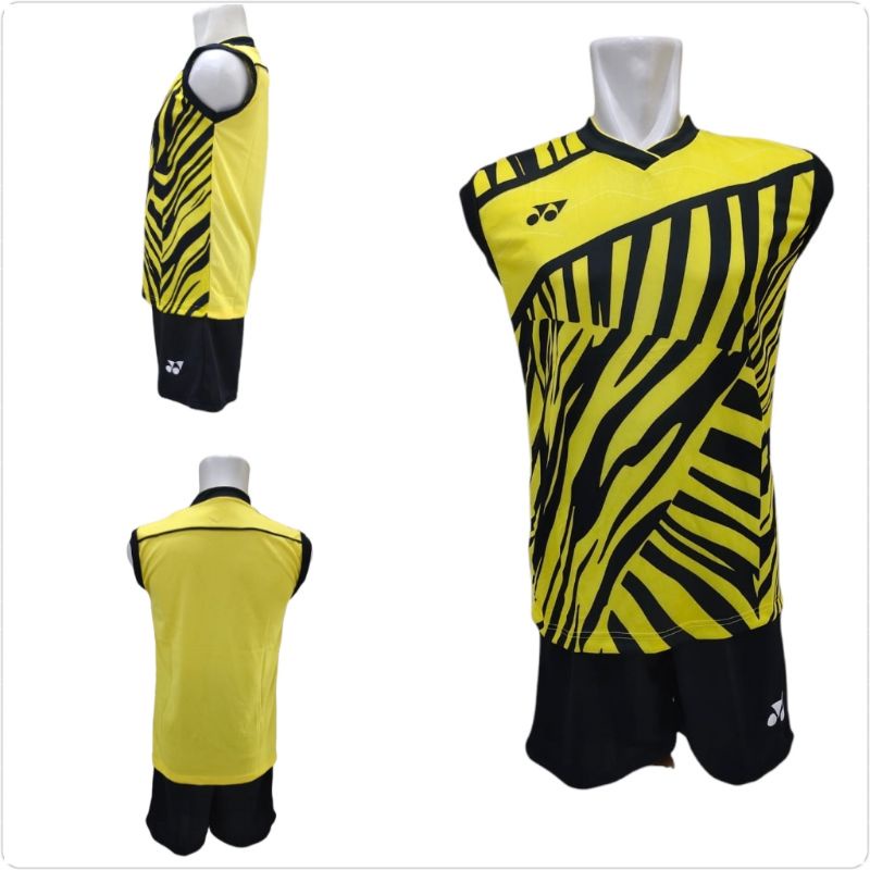 Setelan Baju dan Singlet Badminton Bulutangkis Y168 Polos
