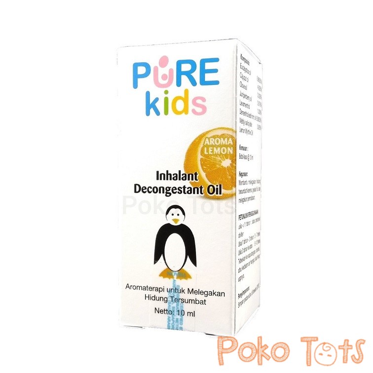 Pure Baby Kids Inhalant Decongestant Oil 10ml Pelega Hidung Tersumbat Anak Bayi-Lemon