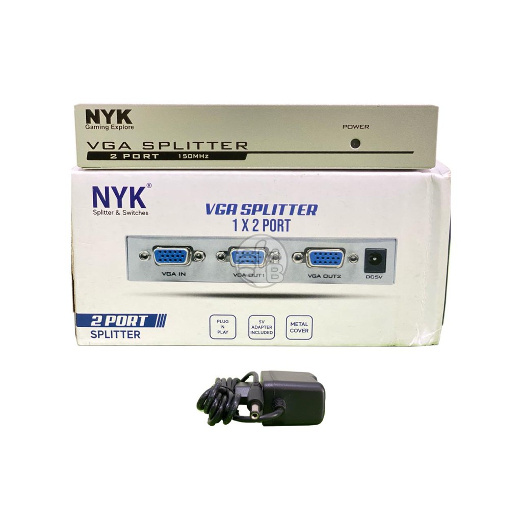 NYK VGA SPLITTER 2Port 1-2 Metal