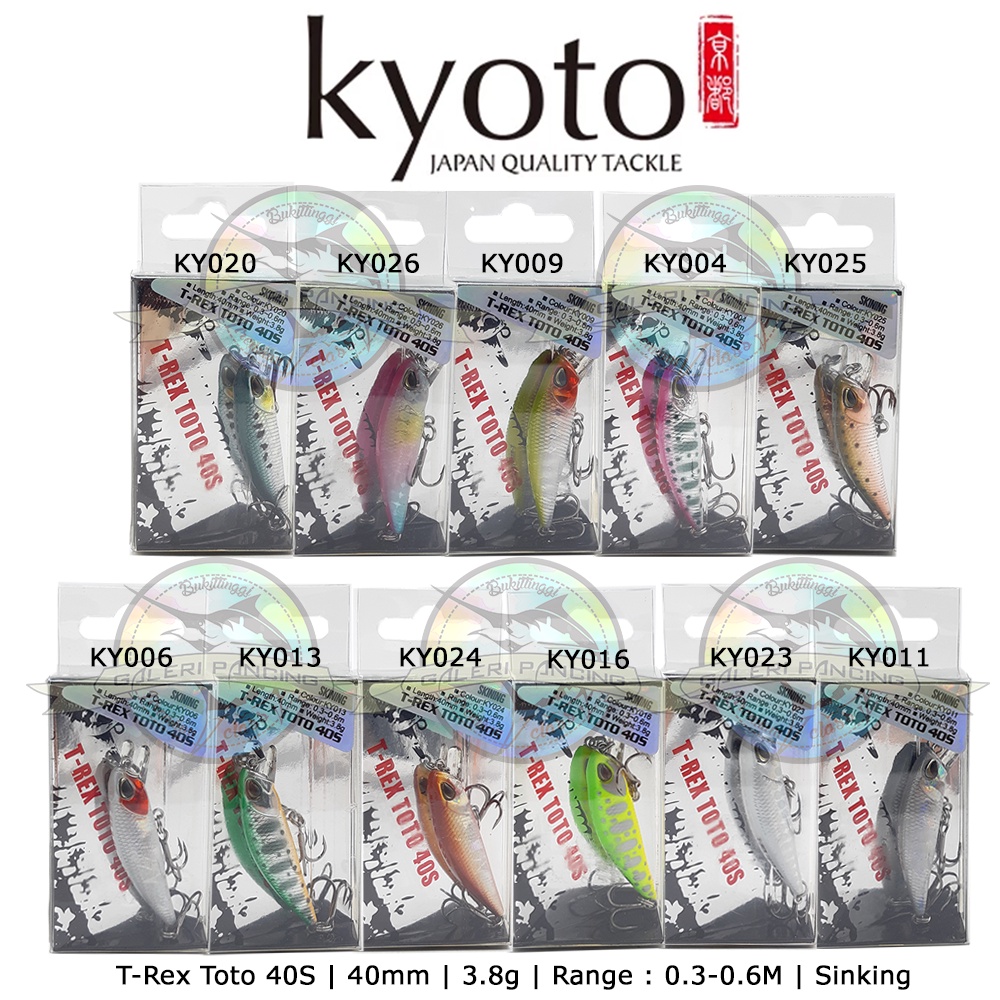 Umpan Pancing Minnow Lure Kyoto T-Rex Toto 40S 40mm 3.8g Sinking