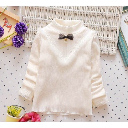 NECKED SWEATER  WHITE