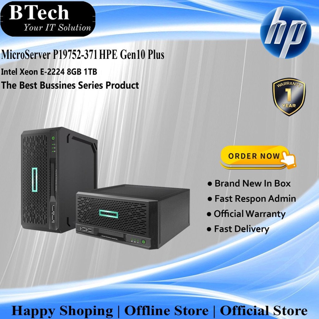 MicroServer P19752-371 HPE Gen10 Plus Intel Xeon E-2224 8GB 1TB