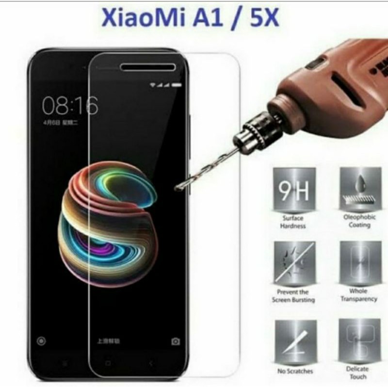 Xiaomi Mi A1 tempered glass anti gores kaca bening