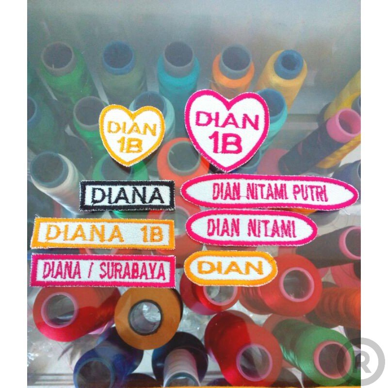 label Nama Custom Bordir Nama Custom