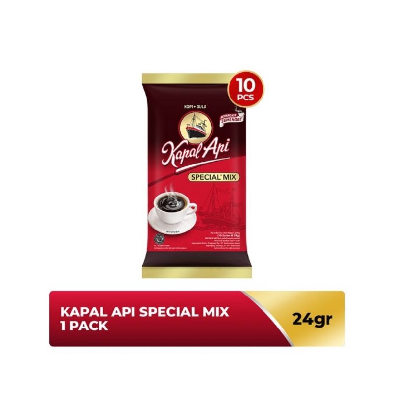 

Kapal Api Kopi Bubuk Instan Special Mix 10 x 24 g