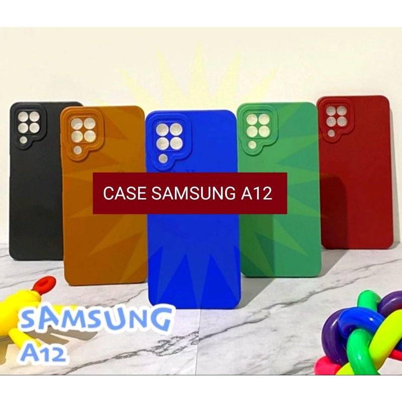 Softcase Macaron Pro camera Samsung A12 Candy Full Color 3D Slikon Tpu Case