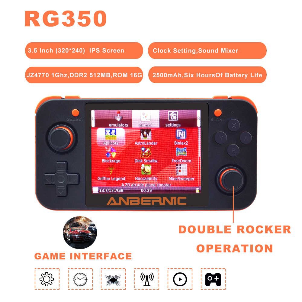 ANBERNIC RG350 Portable Handheld Retro Emulator Game Console - Konsol Game Jadul Portabel
