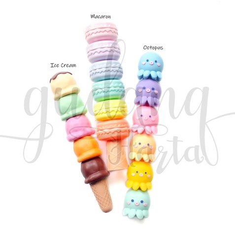 

Highlighter Lucu 3D Penanda Kalimat Bentuk Ice Cream Macaron Octopus GH 309001