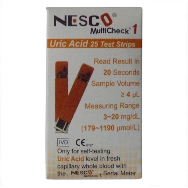 Strip Kolesterol Asam Urat dan Gula Darah NESCO / Strip NESCO Gula Darah, Asam Urat, dan Kolesterol NESCO