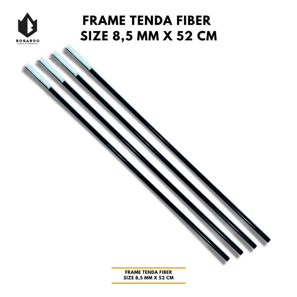 Frame Tenda Fiber - Frame Fiber Size 8,5mm x 52cm - Rangka Tenda ( Satu Biji )