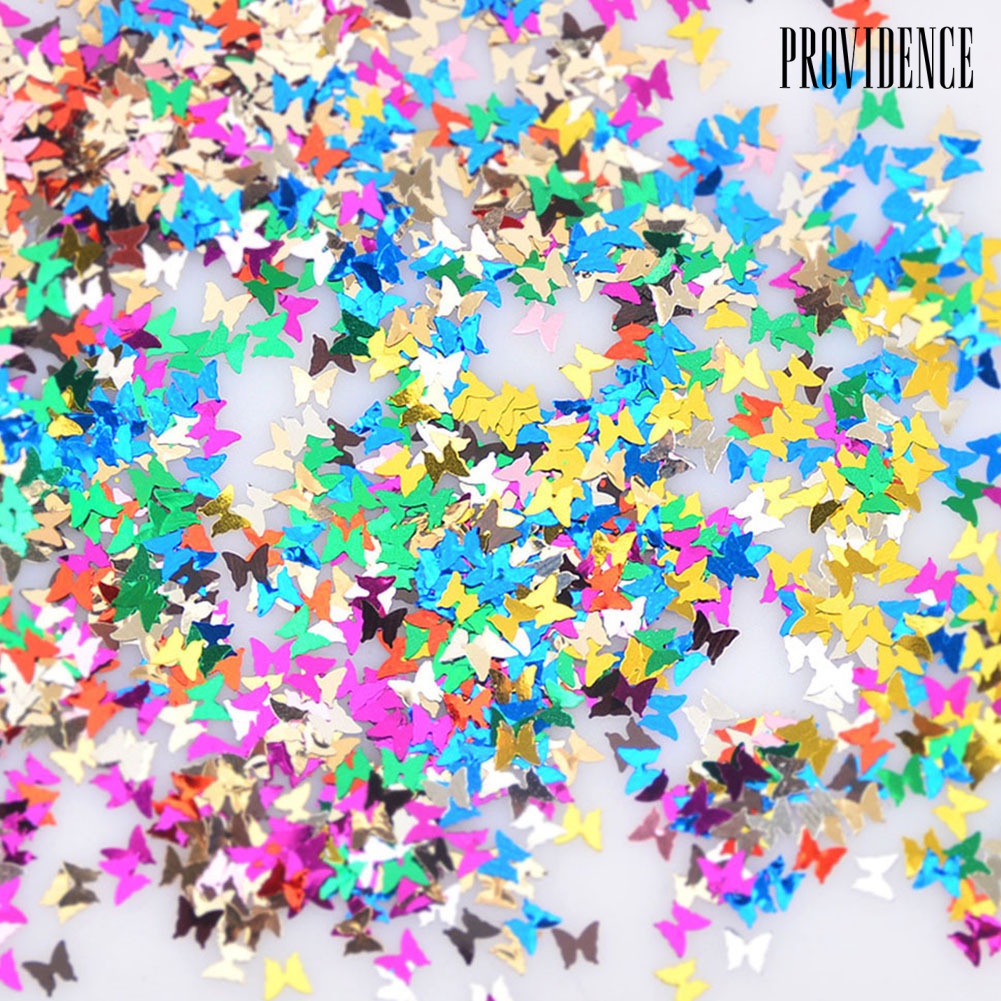 Providence 12 Grids Mirror Glitter Aluminum Foil Butterfly Nail Art Sequins Manicure Decor