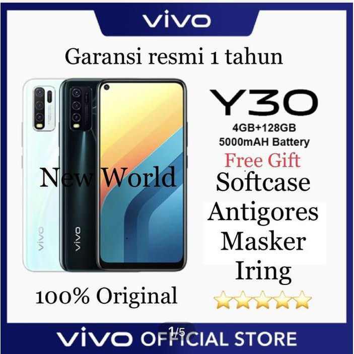 Harga Murah Hp  Vivo Y30 4GB-128GB Garansi Resmi Vivo Indonesia