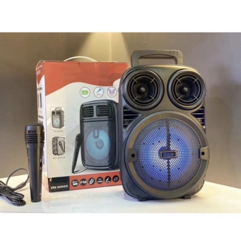 Speaker Bluetooth Portable 6,5 inch KM-3381 + Plus Microphone - Speaker Bluetooth KM-3381 Microphone