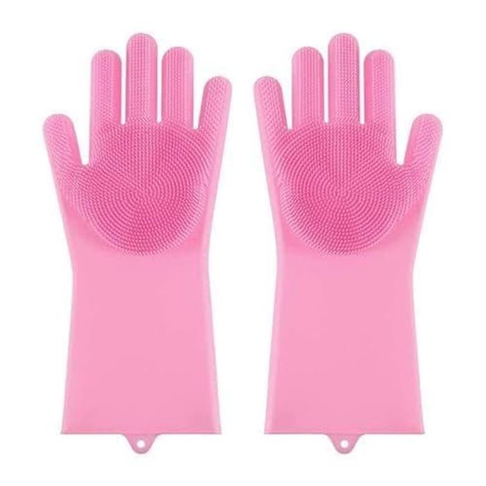 Sarung Tangan Spons Silikon Gloves Tebel Tahan Panas Spons Cuci Piring Perlengkapan Dapur Sarung Tangan Cuci Piring Murah