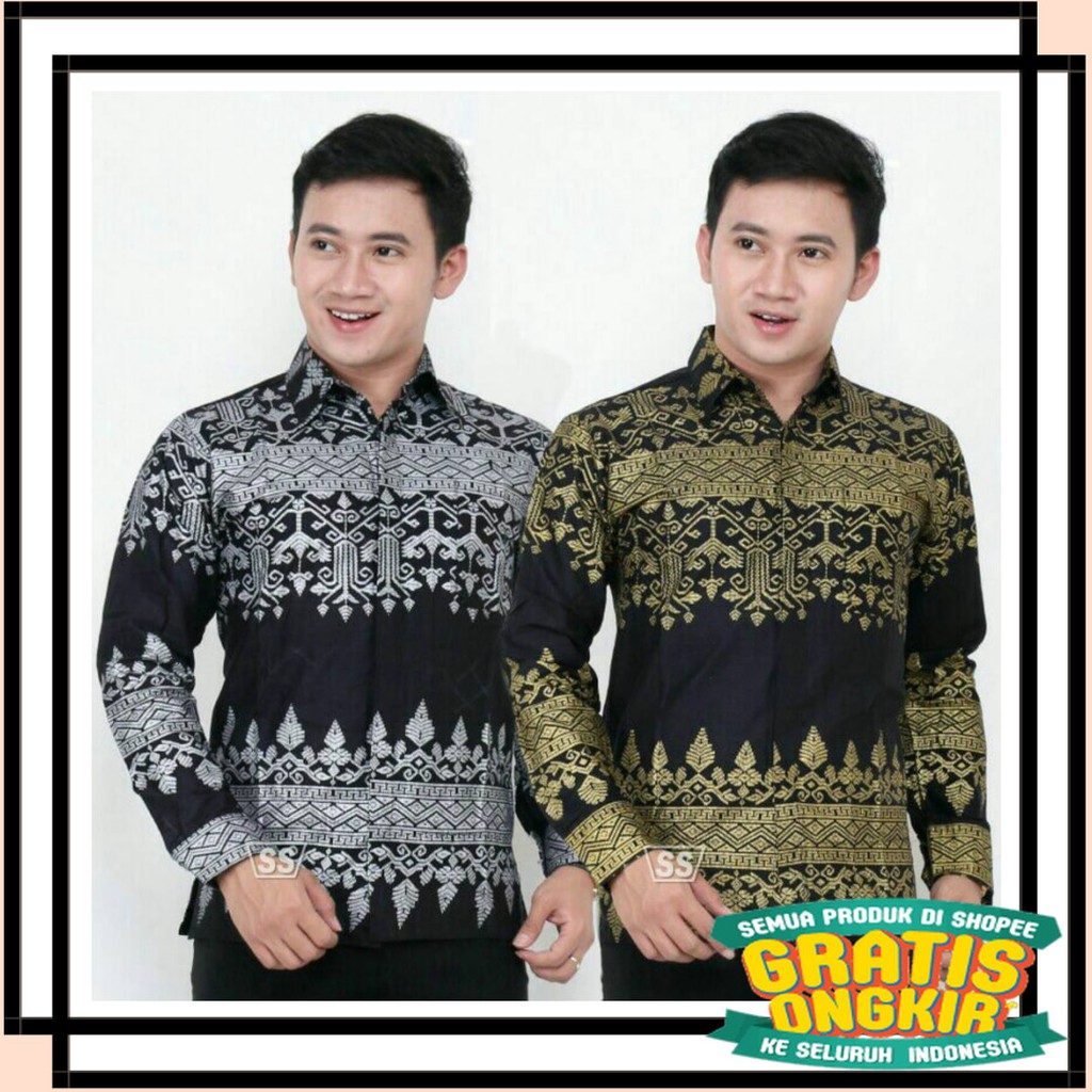 SOLO KERIS FULL BROKAT RUFFLE BENANG RAJA TENUN / BATIK KALONGAN | KEMEJA BATIK KANTOR