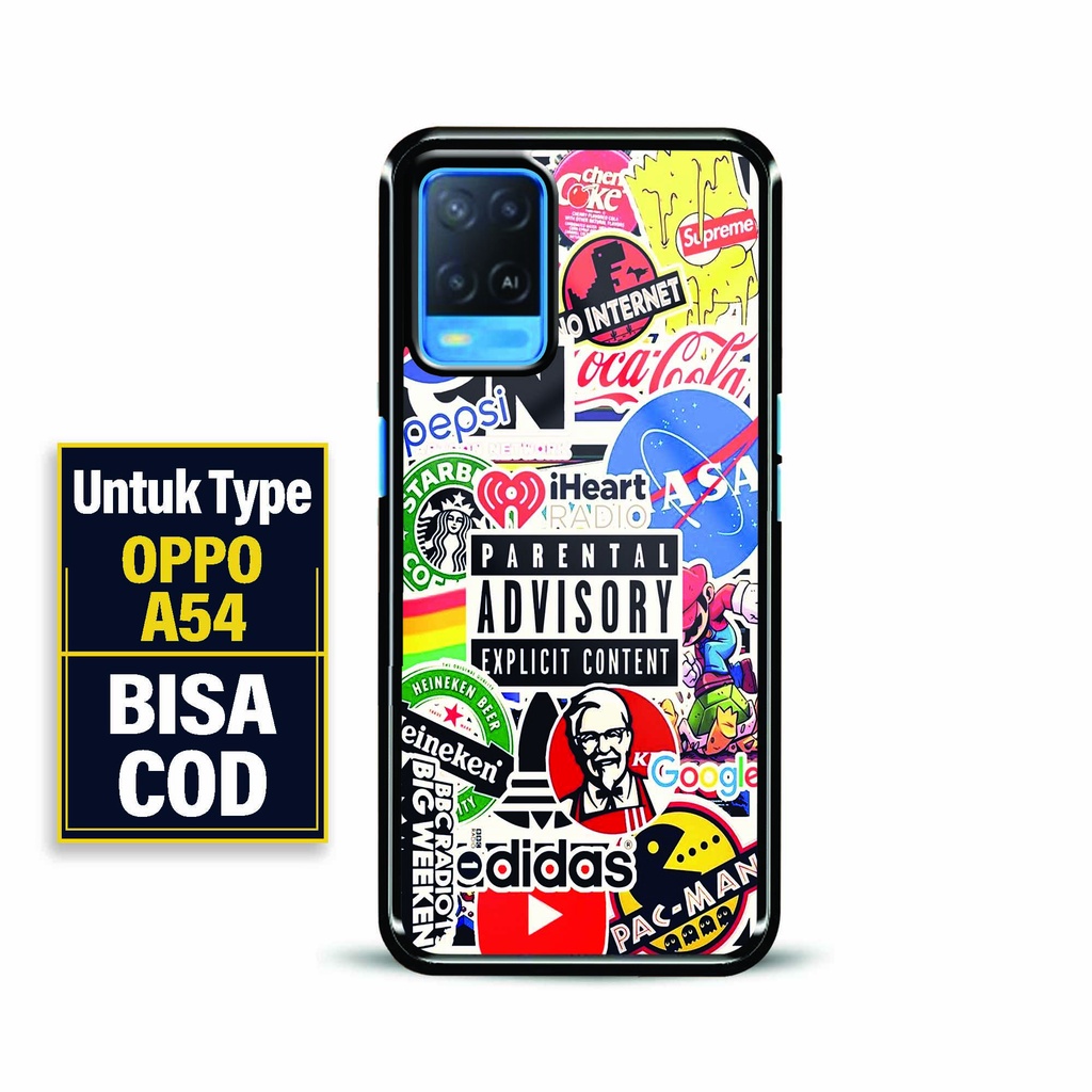 Hardcase Kaca Oppo A54 - Fashion Case Glossy [ SprmnKfc ] - Softcase Glossy Oppo A54 - Hardcase Glos
