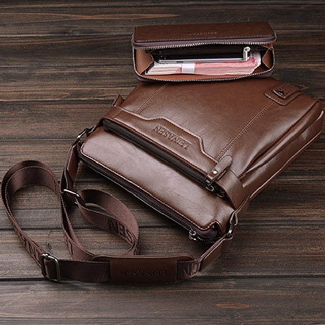 GRATIS DOMPET Tas Selempang Messenger Crossbody Bag Pria