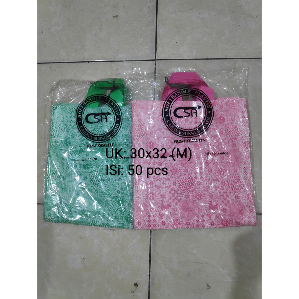 SOFTHANDLE UK 30 X 32 CM | KANTONG PLASTIK SOFTHANDLE - KANTONG BAJU