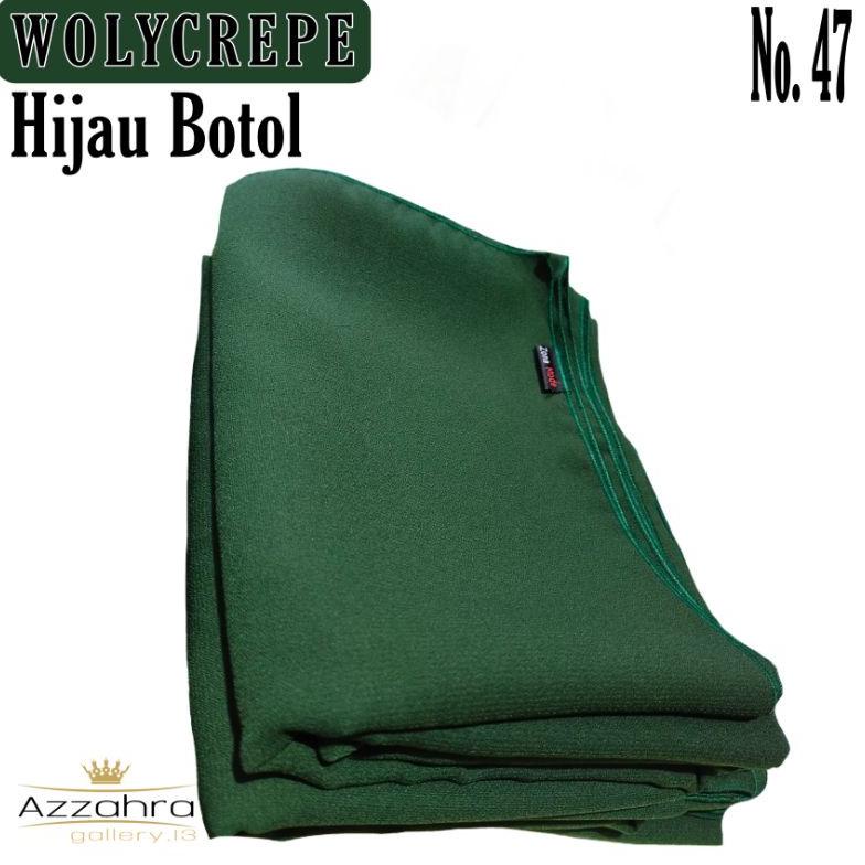 Hijab/Jilbab/Kerudung Segi Empat Wolycrepe Murah No.24 Biru Bca