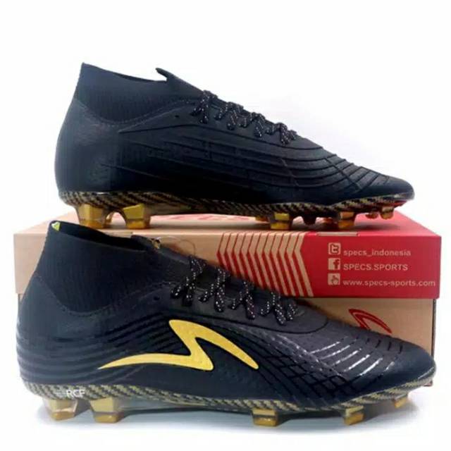 Sepatu bola specs Accelerator illuzion II FG - Black/Gold (100893) ORIGINAL