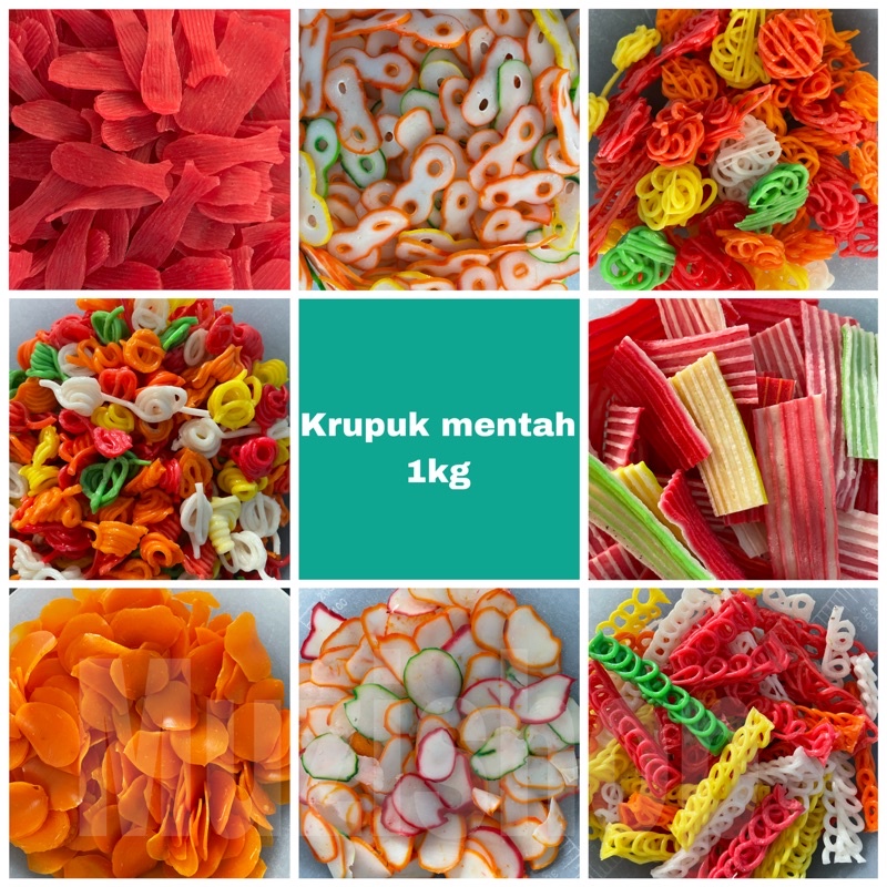 

KERUPUK MENTAH/ ANEKA KRUPUK MENTAH / KRUPUK SEBLAK 1KG part 1