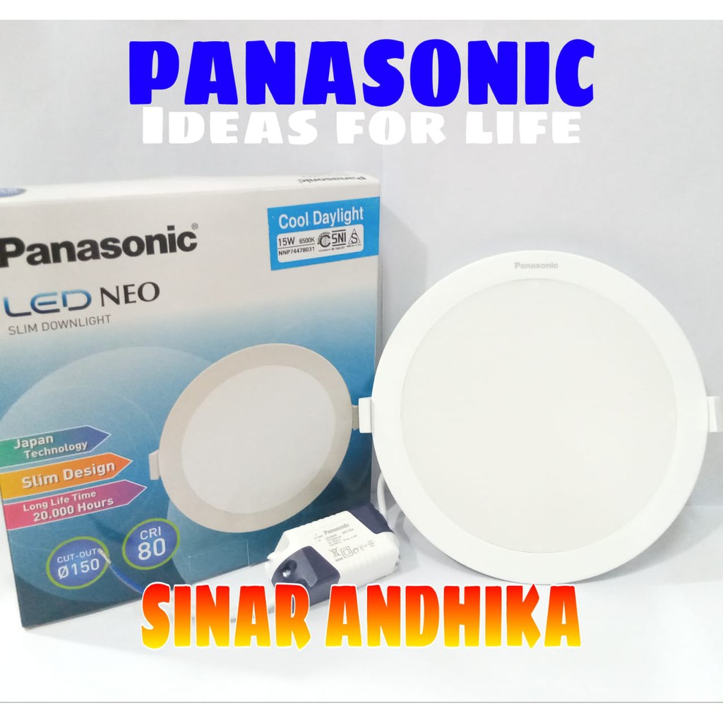 LED SLIM DOWNLIGHT PANEL 15 WATT PANASONIC NNP 74478/NNP 74472