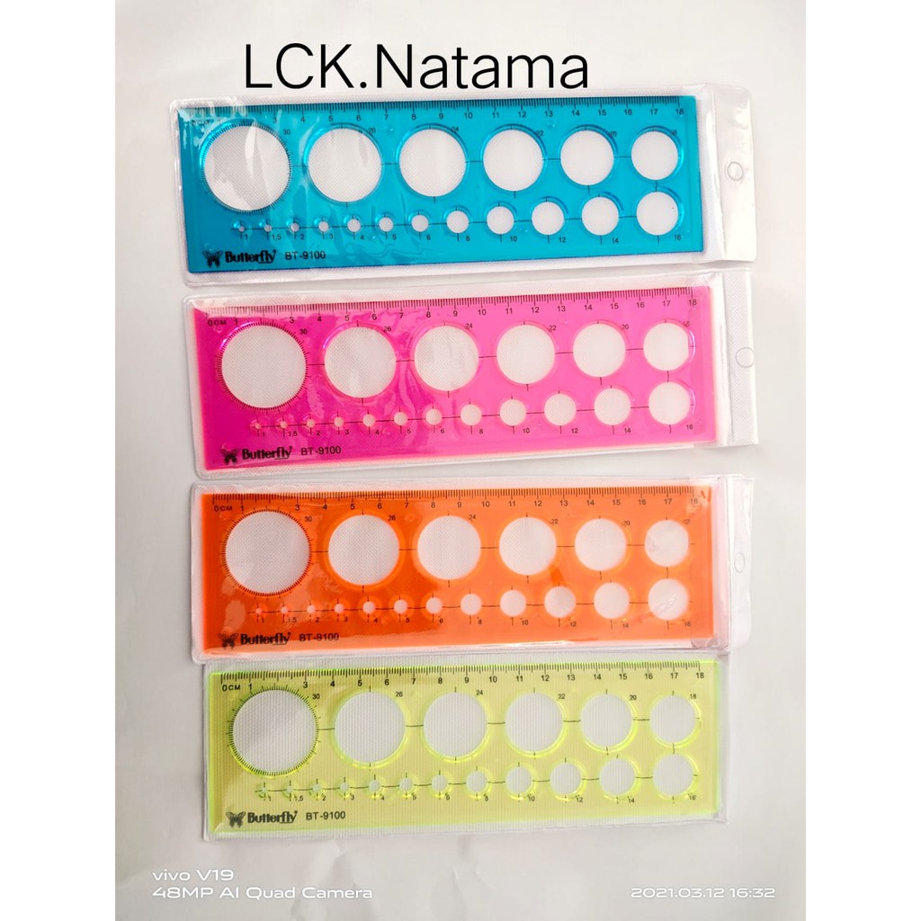 

Penggaris BT-9100 Template Lingkaran Butterfly