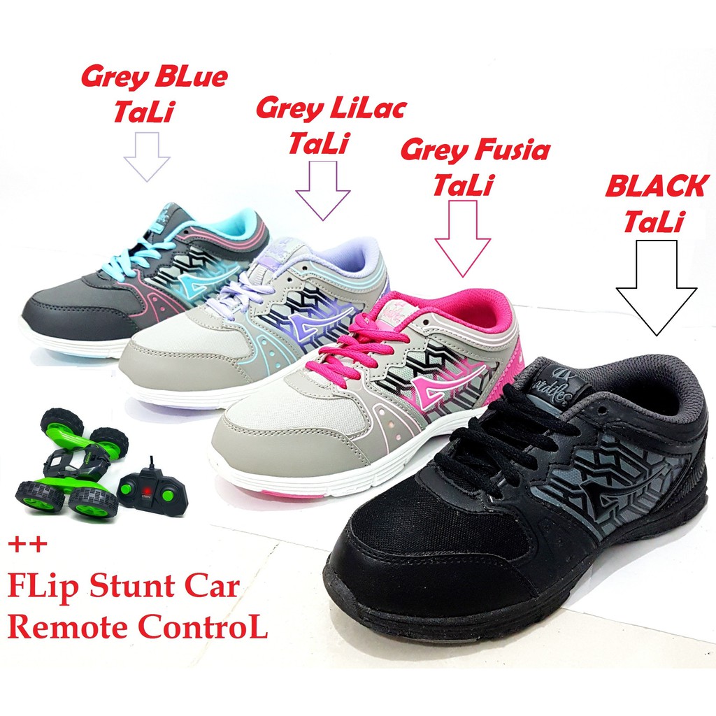 Ardiles Kids Sepatu Sekolah Anak 4Warna BERHADIAH FLIP STUNT RALY RC RemoteControL