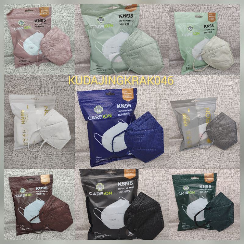 MASKER KN95 CAREION 5PLY WARNA ISI 10PCS