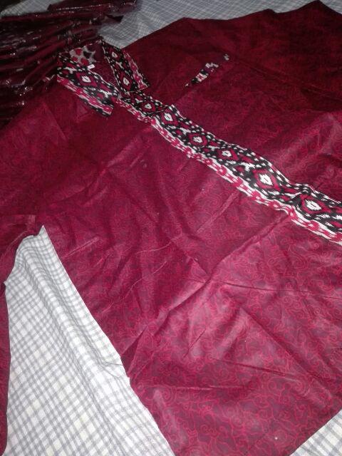 Kemeja Batik Pria Ppbtk07 Modern Lengan Panjang Casual Modis Trendy Masa Kini M L Xl Asli Pekalongan