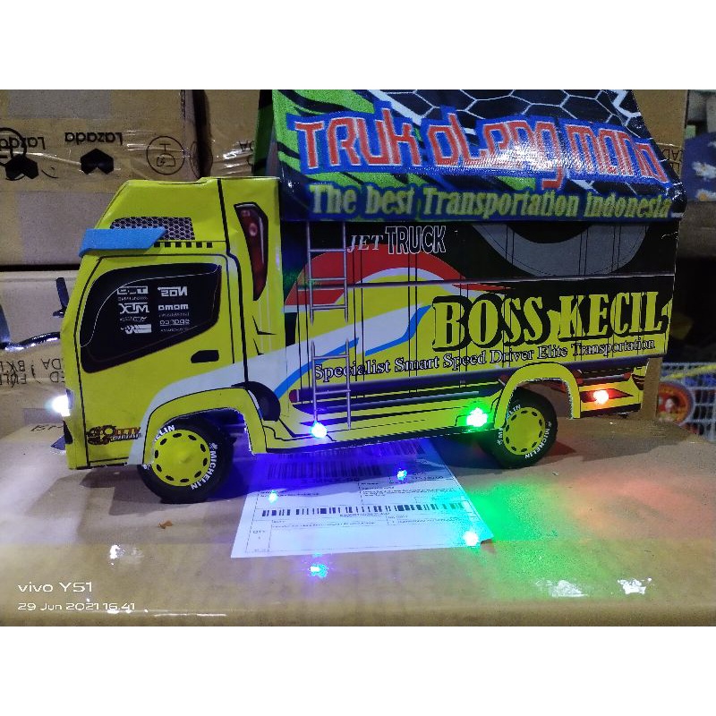 Truk oleng full lampu terpal Bos kecil Jumbo