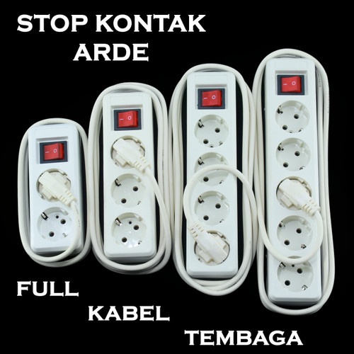 Stop Kontak / Colokan Listrik Arde Colokan 3 4 5 Lubang 3 5 Meter On / Off