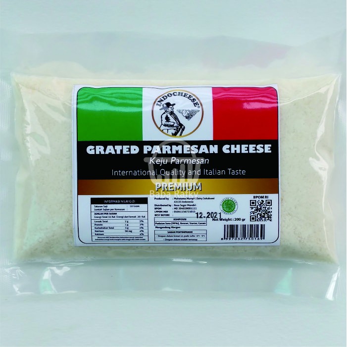 

Keju Parmesan Indocheese Premium 200 gram