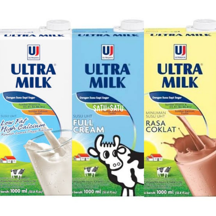 

Ultra Milk 1Liter Full Cream - Coklat - Low Fat - Susu UHT