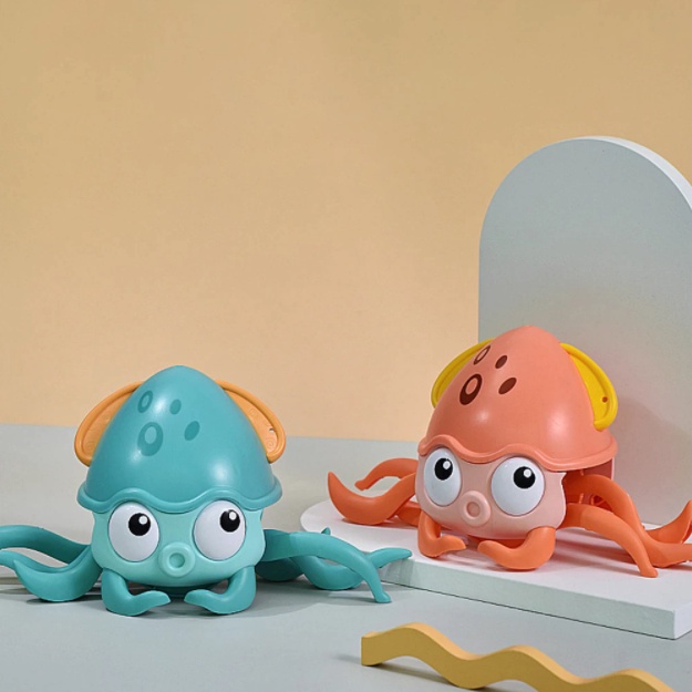 MAINAN MANDI ANAK GURITA OCTOPUS BERJALAN / CUTE OCTOPUS BATH TOYS / Mainan Anak Gurita berjalan dan berenang - Mainan Amfibi octopus cute