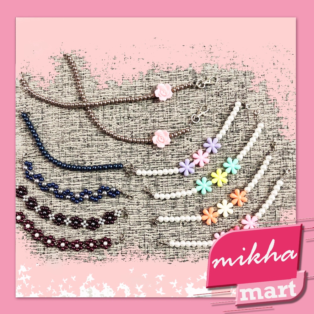 Mask Connector HIJAB / konektor hias masker/ Motif MUTIARA