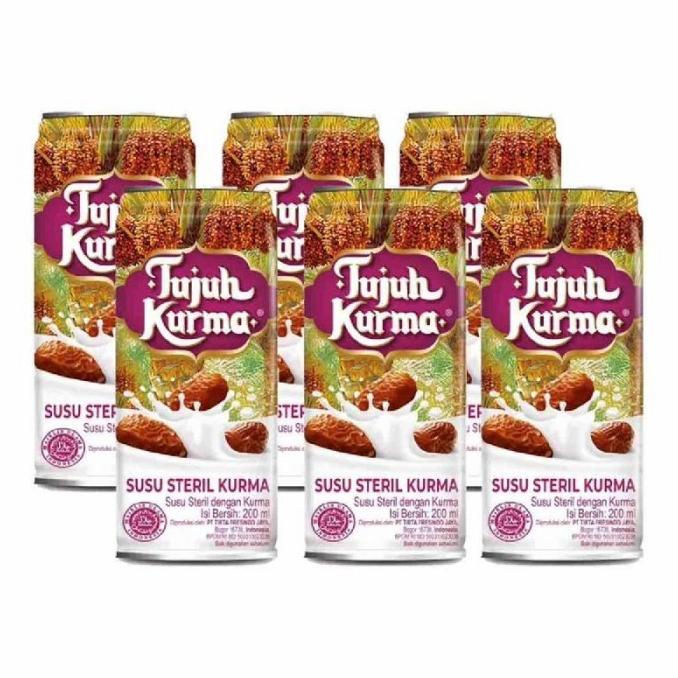 

[COD] Susu Steril 7 Kurma Tujuh Kurma 200ml, isi 6 Kaleng Box Karton [COD]