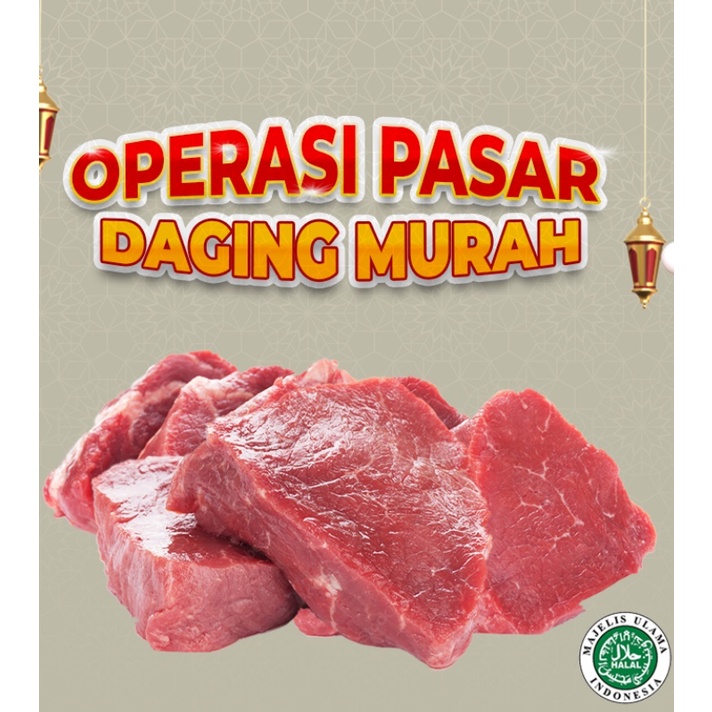 Jual Daging Sapi Rendang Asli Beku Frozen Kemasan 1kg Halal